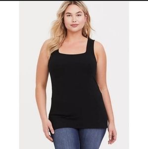 Torrid Tops | Torrid Black Square Neck Foxy Sleeveless Tank top
